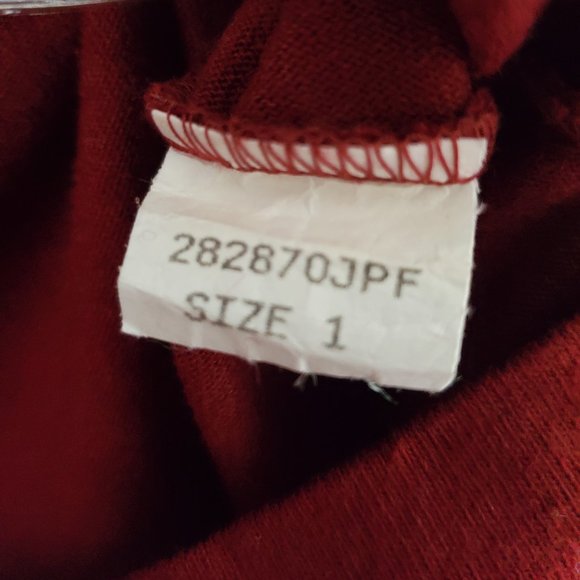 BLUE FISH Red Lagenlook Tunic - Rare Asymmetrical / Hand Printed - Picture 8 of 13